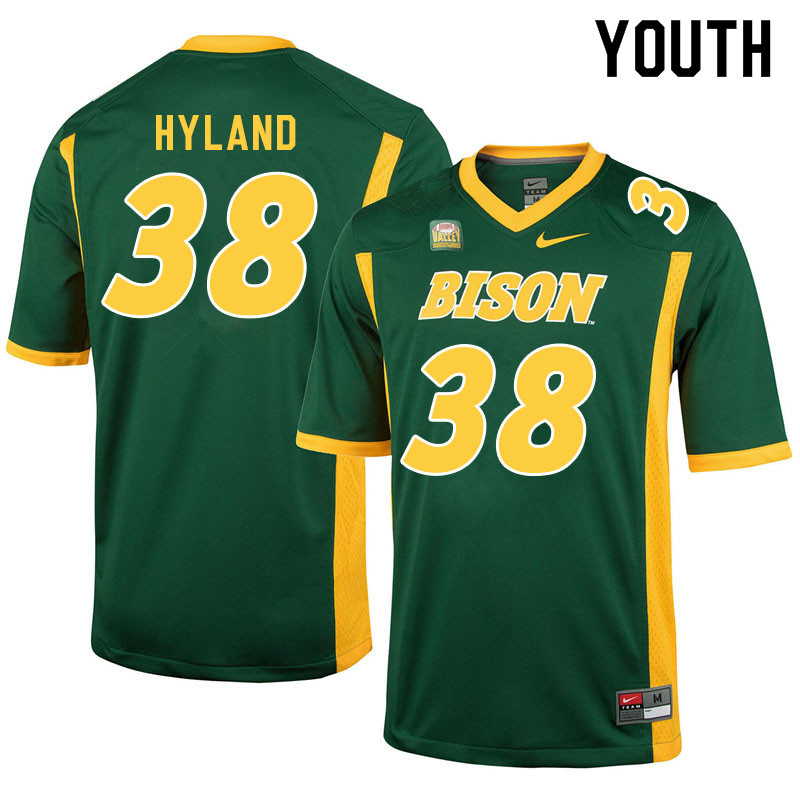 Youth #38 Isaac Hyland North Dakota State Bison College Football Jerseys Sale-Green